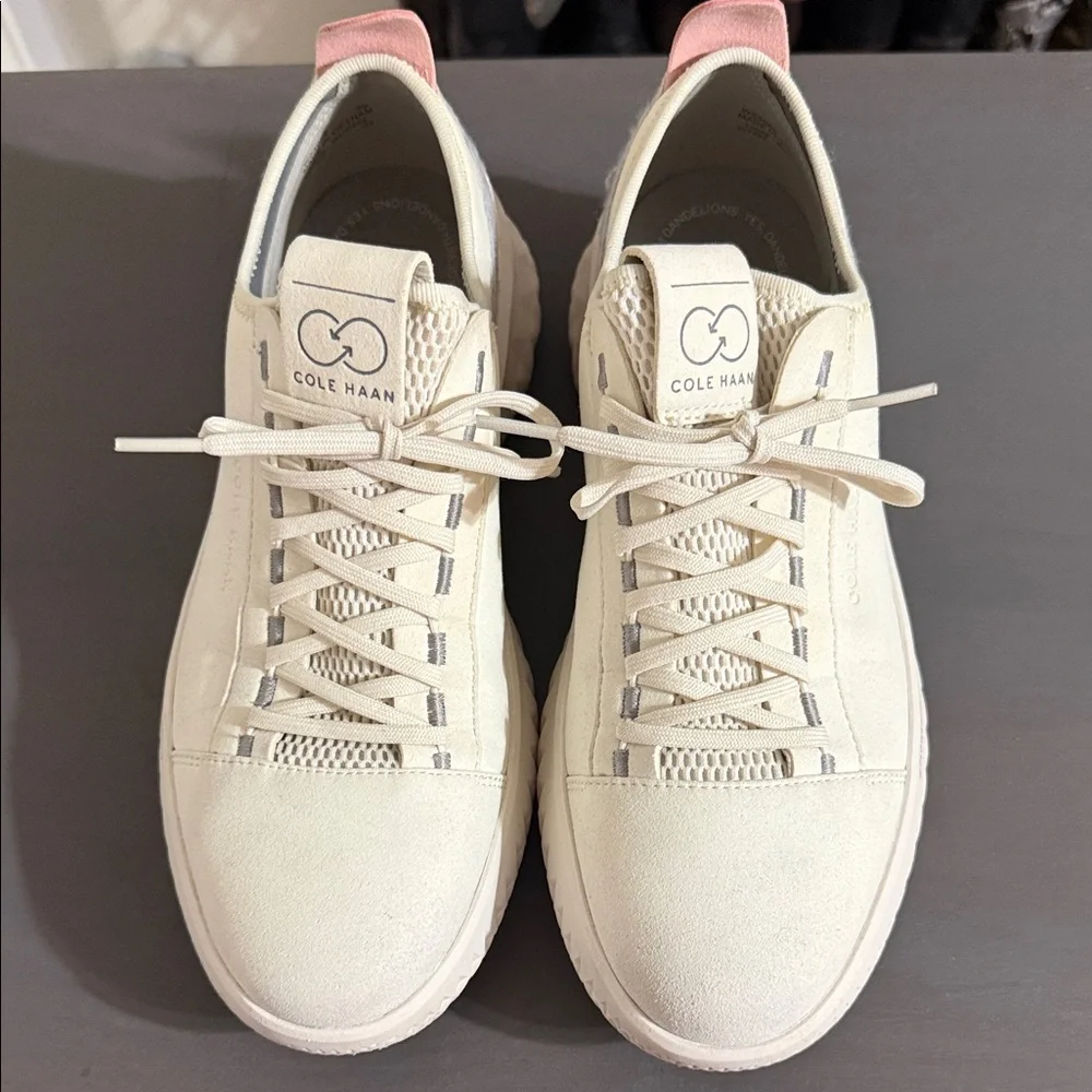 Cole Haan Women's Cream and Pink Sneakers - Picture 2 of 7